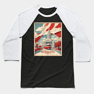 Winnipeg Vintage Retro Travel Tourism Baseball T-Shirt